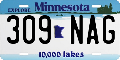 MN license plate 309NAG