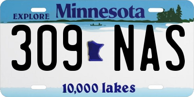 MN license plate 309NAS