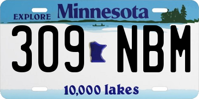 MN license plate 309NBM