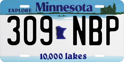 MN license plate 309NBP