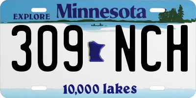 MN license plate 309NCH