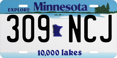 MN license plate 309NCJ