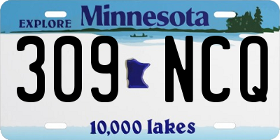 MN license plate 309NCQ