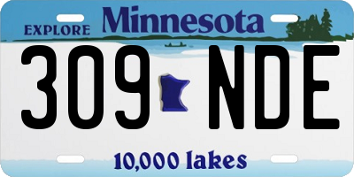 MN license plate 309NDE