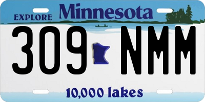 MN license plate 309NMM