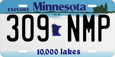 MN license plate 309NMP