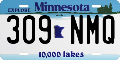MN license plate 309NMQ