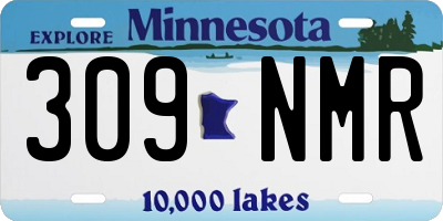 MN license plate 309NMR