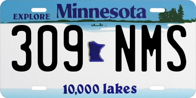 MN license plate 309NMS