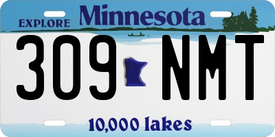 MN license plate 309NMT