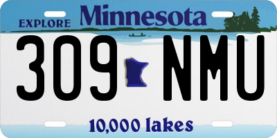 MN license plate 309NMU