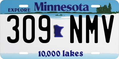MN license plate 309NMV