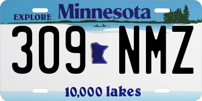 MN license plate 309NMZ
