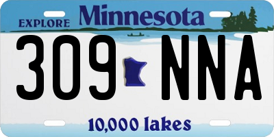 MN license plate 309NNA