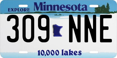 MN license plate 309NNE