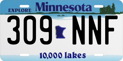 MN license plate 309NNF