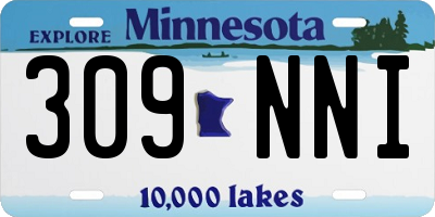 MN license plate 309NNI