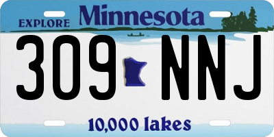 MN license plate 309NNJ