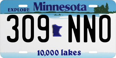 MN license plate 309NNO