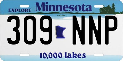 MN license plate 309NNP