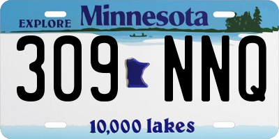 MN license plate 309NNQ