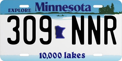 MN license plate 309NNR