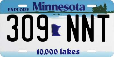 MN license plate 309NNT
