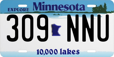 MN license plate 309NNU