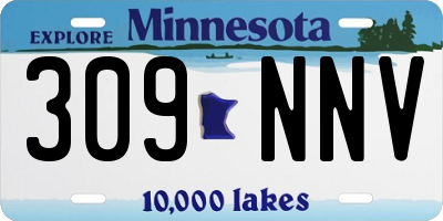 MN license plate 309NNV