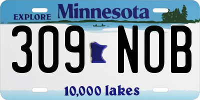 MN license plate 309NOB