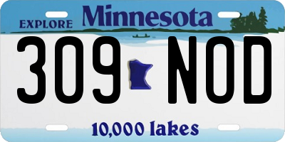 MN license plate 309NOD