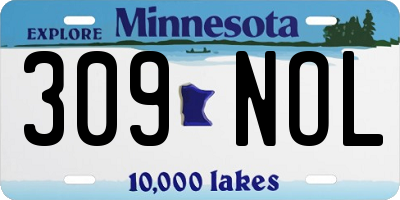 MN license plate 309NOL