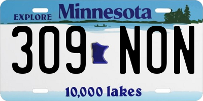 MN license plate 309NON