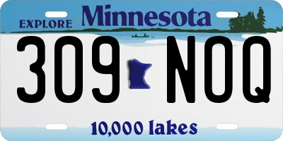 MN license plate 309NOQ