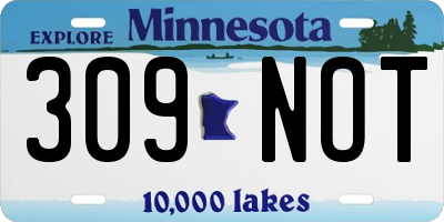 MN license plate 309NOT