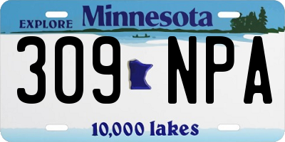 MN license plate 309NPA