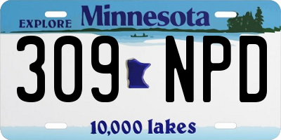 MN license plate 309NPD