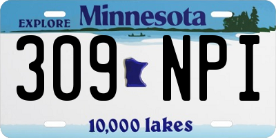 MN license plate 309NPI