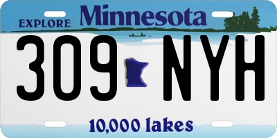 MN license plate 309NYH