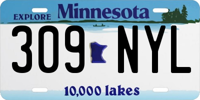 MN license plate 309NYL