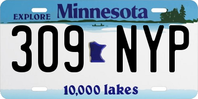 MN license plate 309NYP