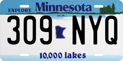 MN license plate 309NYQ