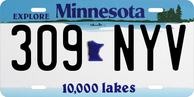 MN license plate 309NYV