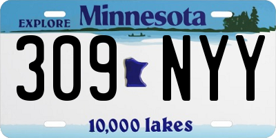 MN license plate 309NYY