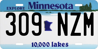 MN license plate 309NZM