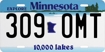 MN license plate 309OMT