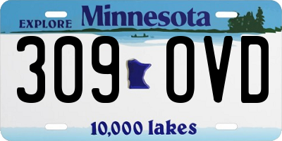 MN license plate 309OVD