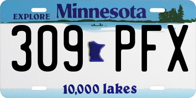 MN license plate 309PFX
