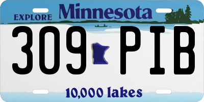 MN license plate 309PIB