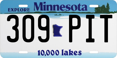 MN license plate 309PIT